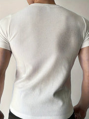 Leonard - Rundhals-Slim-Fit-Hemd für Herren