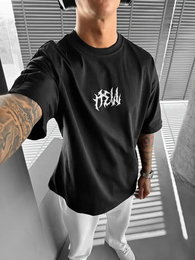 Harry - Herren-T-Shirt mit geometrischem geflügeltem Brustkorb-Print