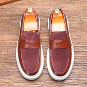 Leonard - Herren Mode Casual Slip-on Lederschuhe