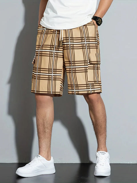 Amadeo - Lässige Strandshorts mit Karomuster