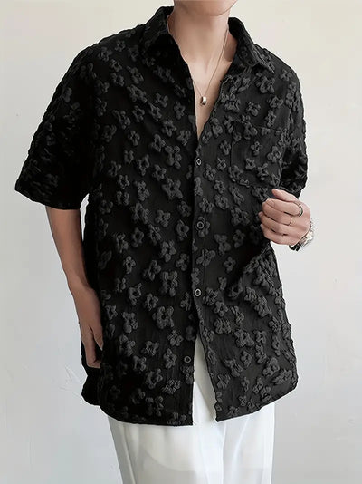 Simon - Freizeithemd mit Blumendruck für Herren