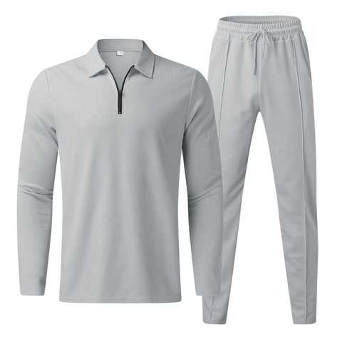 Harvey - Elegantes und bequemes Set mit langärmeligem Poloshirt und Hose