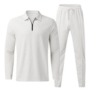 Harvey - Elegantes und bequemes Set mit langärmeligem Poloshirt und Hose