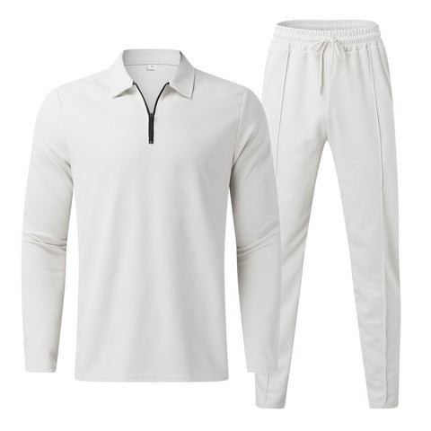 Harvey - Elegantes und bequemes Set mit langärmeligem Poloshirt und Hose