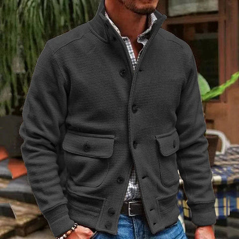 Tim - Winterjacke mit Stehkragen und Strickmuster