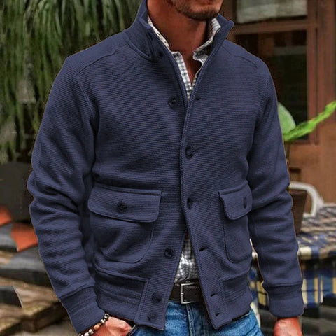 Tim - Winterjacke mit Stehkragen und Strickmuster
