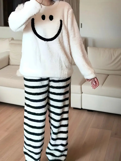 Jasper - Lässiges Pyjama-Set für Herren mit Cartoon-Stickerei