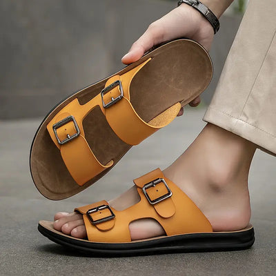 Alexander - Bequeme und Stilvolle Vegan Ledersandalen für Herren