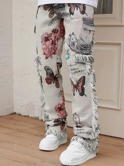 Winslow - Herren-Jeans mit Blumenmuster