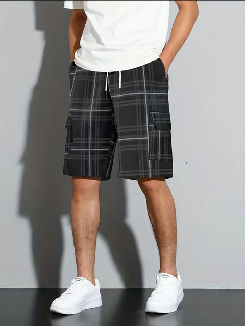 Amadeo - Lässige Strandshorts mit Karomuster