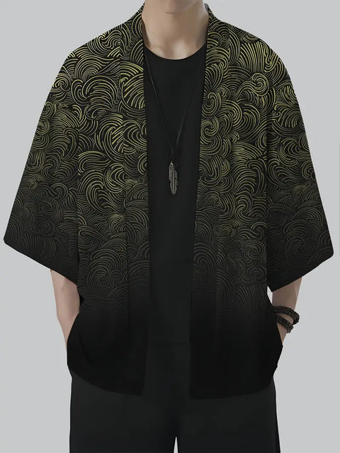 Alden - Herren Kimono-Strickjacke im Vintage-Stil