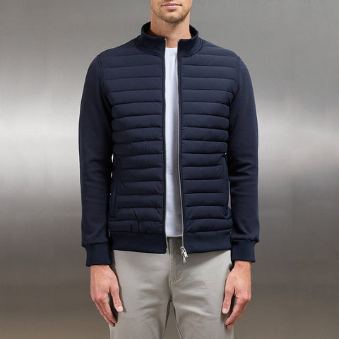 Marzio - Stilvolle, gesteppte Slim-Fit-Reißverschlussjacke für Herren