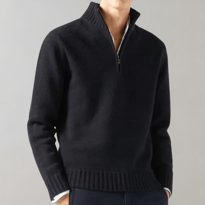 Tristan - Lässiger, warmer Rollkragenpullover mit Reißverschluss für Herren