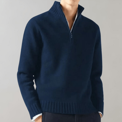 Tristan - Lässiger, warmer Rollkragenpullover mit Reißverschluss für Herren