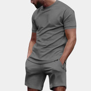 Everett - Herren-Set aus Rundhalshemd und Shorts