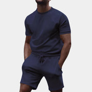 Everett - Herren-Set aus Rundhalshemd und Shorts