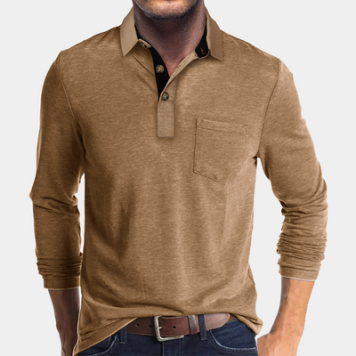 Carlo - Klassisches Langarm-Poloshirt für Herren