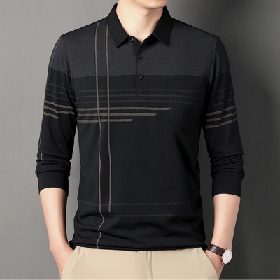 Felix - Elegantes Langarm-Poloshirt für Herren