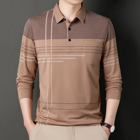 Felix - Elegantes Langarm-Poloshirt für Herren