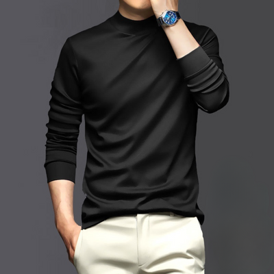Carter - Bequemes Langarmshirt mit hohem Kragen für Herren