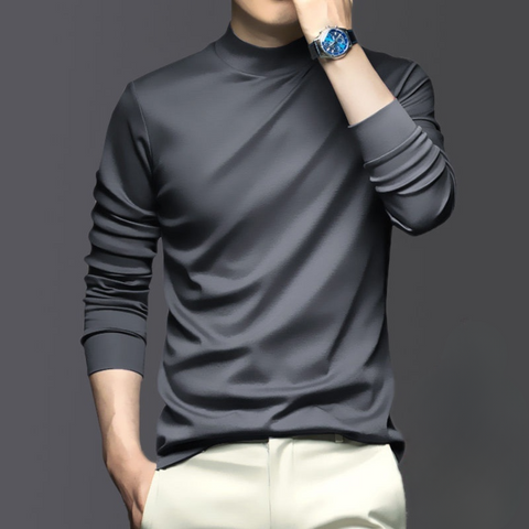 Carter - Bequemes Langarmshirt mit hohem Kragen für Herren