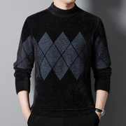 Ricardo - Stilvoller, warmer und weicher Strickpullover mit Stehkragen für Herren