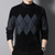 Ricardo - Stilvoller, warmer und weicher Strickpullover mit Stehkragen für Herren