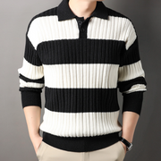 Byron - Eleganter gestreifter Strickpullover