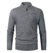 Silvio - Stilvoller, warmer Strickpullover mit Viertelreißverschluss für Herren