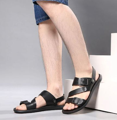 Reginald - Bequeme orthopädische Ledersandalen für Herren