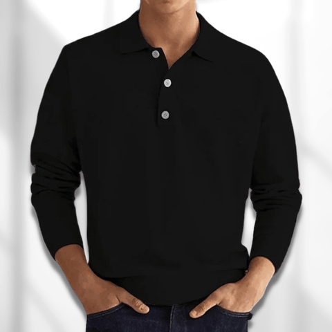 Johannes - Lässiges Langarm-Poloshirt für Herren