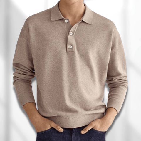 Johannes - Lässiges Langarm-Poloshirt für Herren
