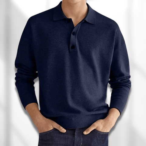 Johannes - Lässiges Langarm-Poloshirt für Herren