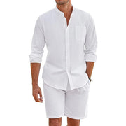 Lemuel - Elegantes und bequemes Set mit Langarmhemd und Shorts