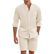 Lemuel - Elegantes und bequemes Set mit Langarmhemd und Shorts