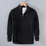 Russell - Stilvoller, warmer Strickpullover mit halbem Reißverschluss für Herren