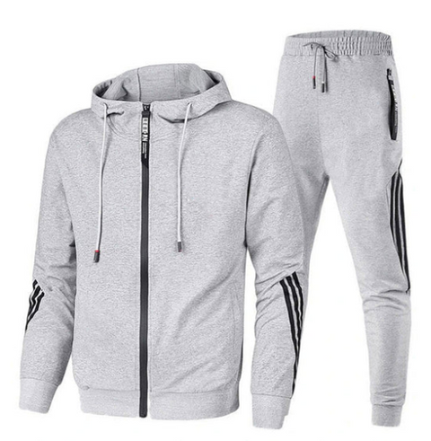 Sylvio - Stylisches Trainingsset aus Kapuzenjacke mit Reißverschluss und Hose für Herren