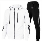 Sylvio - Stylisches Trainingsset aus Kapuzenjacke mit Reißverschluss und Hose für Herren