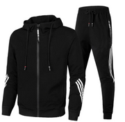 Sylvio - Stylisches Trainingsset aus Kapuzenjacke mit Reißverschluss und Hose für Herren