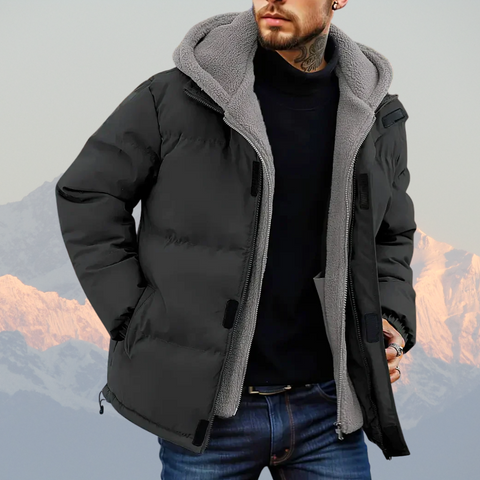 Marino - Lässige, warme, wattierte Jacke für Herren mit Fleecefutter