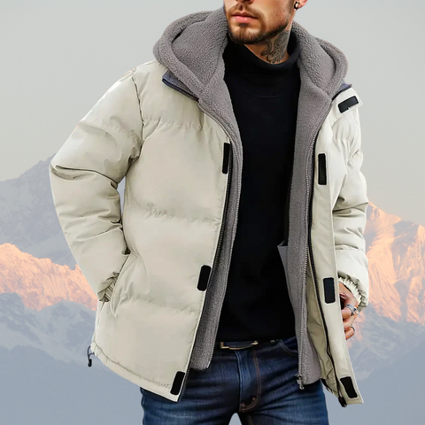Marino - Lässige, warme, wattierte Jacke für Herren mit Fleecefutter