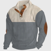 Olivio - Klassischer warmer Pullover mit Farbblock für Herren