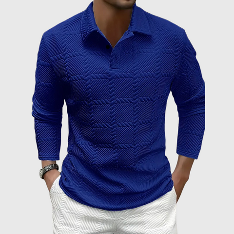 Hamilton - Elegantes, stilvolles Langarm-Poloshirt für Herren