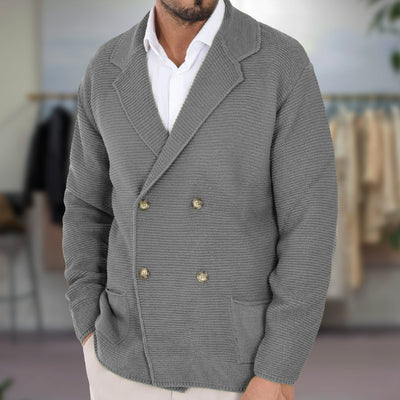 Allan - Eleganter, doppelreihiger Strickblazer für Herren