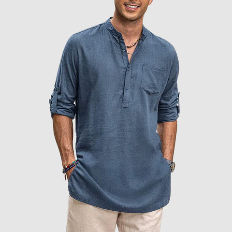 Josiah - Atmungsaktives Langarmshirt im Casual-Stil