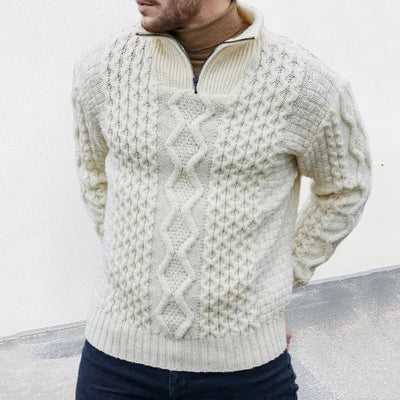 Richard - Lässiger, warmer Strickpullover mit Reißverschluss für Herren