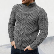 Richard - Lässiger, warmer Strickpullover mit Reißverschluss für Herren