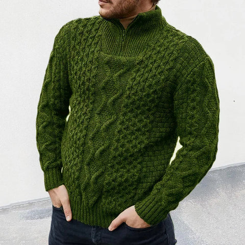 Richard - Lässiger, warmer Strickpullover mit Reißverschluss für Herren
