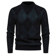 Wilson - Klassischer Strickpullover mit Rundhalsausschnitt und Rautenmuster für Herren
