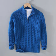Russell - Stilvoller, warmer Strickpullover mit halbem Reißverschluss für Herren
